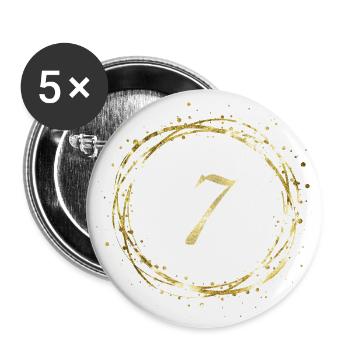 7 - Buttons groß 56 mm (5er Pack) - Weiß - Vorne
