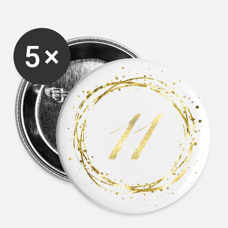 11 - Buttons groß 56 mm (5er Pack) - Weiß