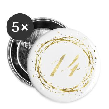 14 - Buttons large 2.2''/56 mm (5-pack) - white - Front