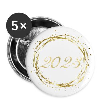 2023 - Buttons large 2.2''/56 mm (5-pack) - white - Front