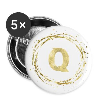 Q - Buttons large 2.2''/56 mm (5-pack) - white - Front
