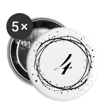 4 - Buttons large 2.2''/56 mm (5-pack) - white - Front