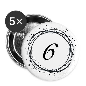 6 - Buttons groß 56 mm (5er Pack) - Weiß - Vorne