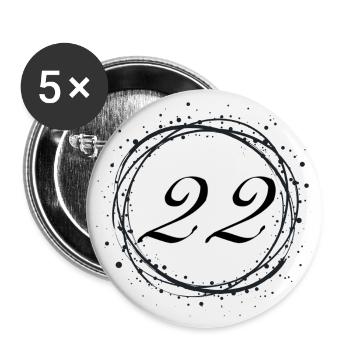 22 - Buttons large 2.2''/56 mm (5-pack) - white - Front