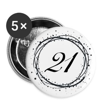 21 - Buttons large 2.2''/56 mm (5-pack) - white - Front
