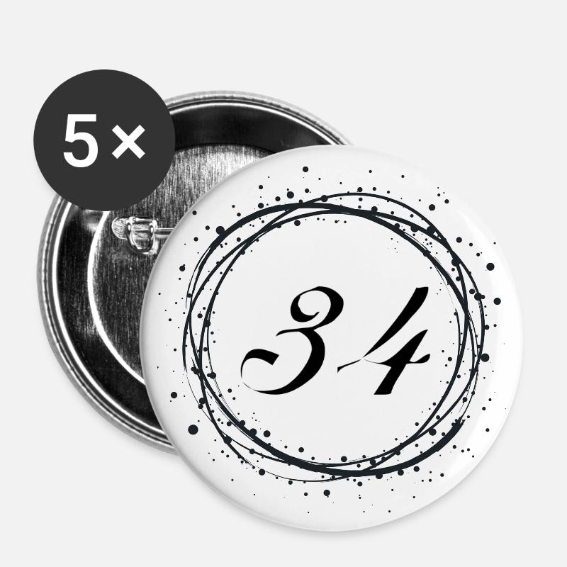 34 - Buttons large 2.2''/56 mm (5-pack) - white