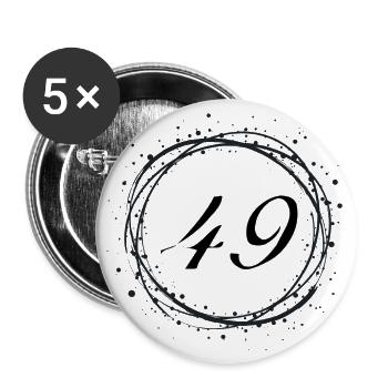 49 - Buttons large 2.2''/56 mm (5-pack) - white - Front