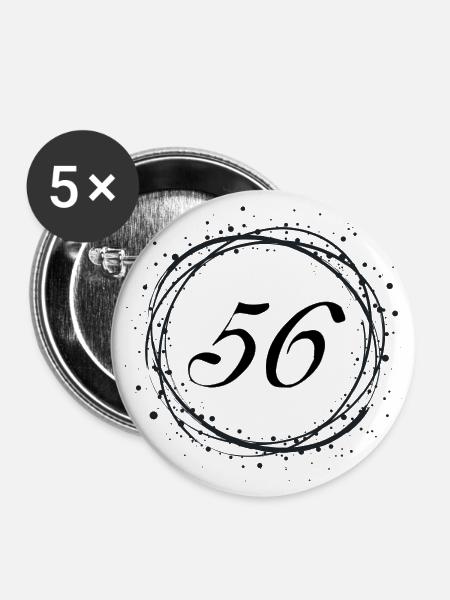 56 - Buttons groß 56 mm (5er Pack) - Weiß