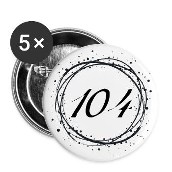 104 - Lot de 5 grands badges (56 mm) - blanc - Devant
