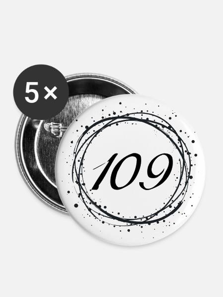 109 - Buttons groß 56 mm (5er Pack) - Weiß