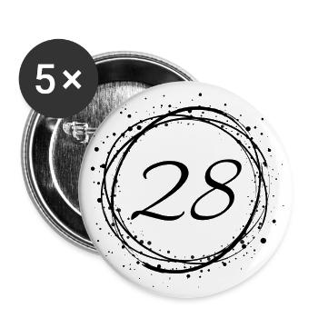 28 - Buttons large 2.2''/56 mm (5-pack) - white - Front