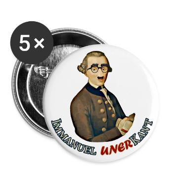 Lustiger Philosoph: Immanuel Kant mit Verkleidung - Buttons groß 56 mm (5er Pack) - Weiß - Vorne
