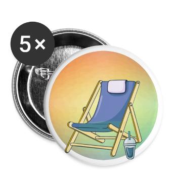 Chill ma Digga - Lot de 5 grands badges (56 mm) - blanc - Devant