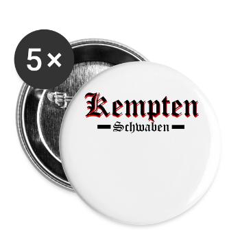 Kempten - Buttons groß 56 mm (5er Pack) - Weiß - Vorne