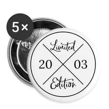 Edition limitée 2003 - Lot de 5 grands badges (56 mm) - blanc - Devant