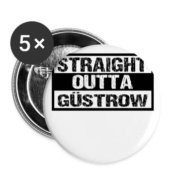 Güstrow - Buttons groß 56 mm (5er Pack) - Weiß - Vorne