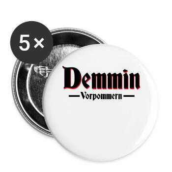 Demmin Vorpommern - Buttons groß 56 mm (5er Pack) - Weiß - Vorne