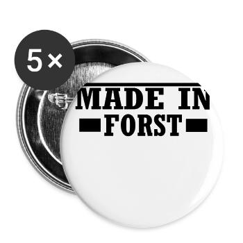 made in Forst Lausitz - Buttons groß 56 mm (5er Pack) - Weiß - Vorne