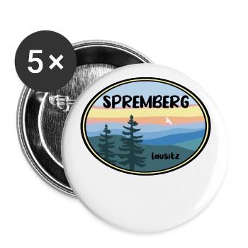 Spremberg - Buttons groß 56 mm (5er Pack) - Weiß - Vorne