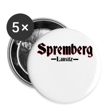 Spremberg - Buttons groß 56 mm (5er Pack) - Weiß - Vorne