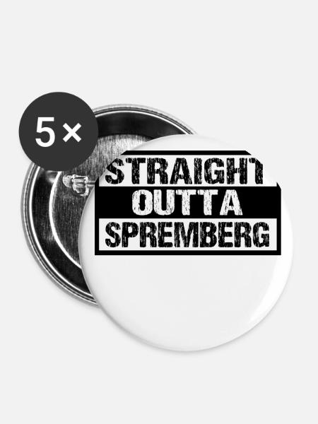 Spremberg - Buttons groß 56 mm (5er Pack) - Weiß
