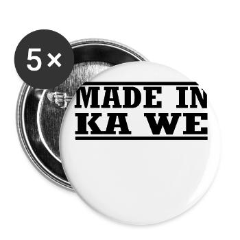 made in Königs wusterhausen - Buttons groß 56 mm (5er Pack) - Weiß - Vorne