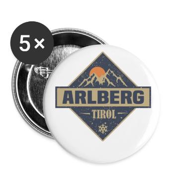 arlberg - Buttons groß 56 mm (5er Pack) - Weiß - Vorne