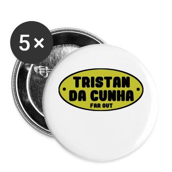 Tristan da Cunha - Buttons large 2.2''/56 mm (5-pack) - white - Front