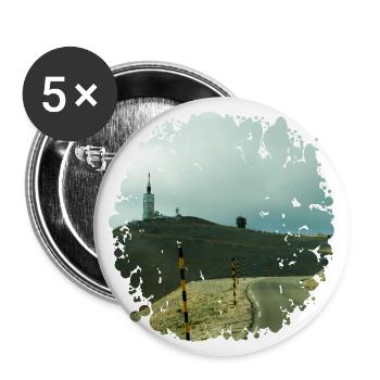 Mont Ventoux is a legendary mountain - Buttons large 2.2''/56 mm (5-pack) - white - Front