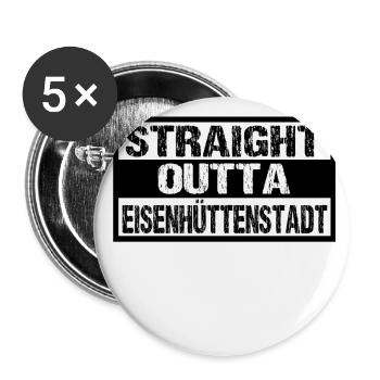 Eisenhüttenstadt - Buttons groß 56 mm (5er Pack) - Weiß - Vorne