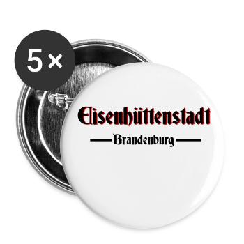 Eisenhüttenstadt - Buttons groß 56 mm (5er Pack) - Weiß - Vorne