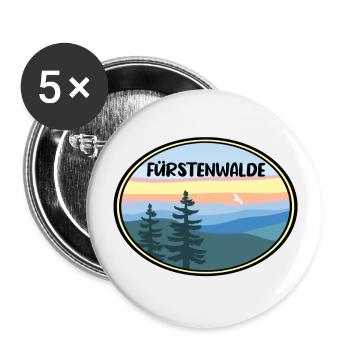 Fürstenwalde Spree - Buttons groß 56 mm (5er Pack) - Weiß - Vorne