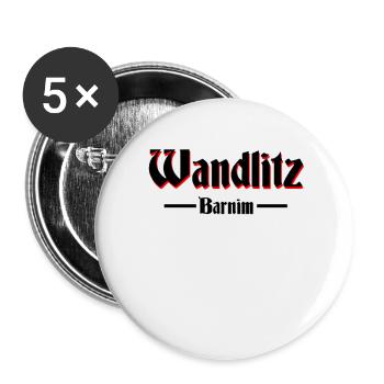 Wandlitz - Buttons groß 56 mm (5er Pack) - Weiß - Vorne