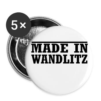 Wandlitz - Buttons groß 56 mm (5er Pack) - Weiß - Vorne