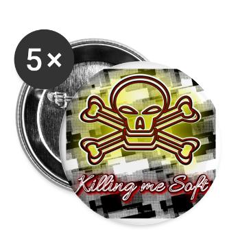 Killing me Soft - Club WoW - Buttons groß 56 mm (5er Pack) - Weiß - Vorne