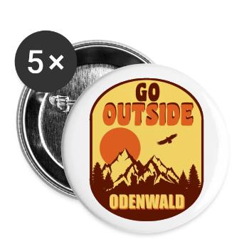 Odenwald - Buttons groß 56 mm (5er Pack) - Weiß - Vorne