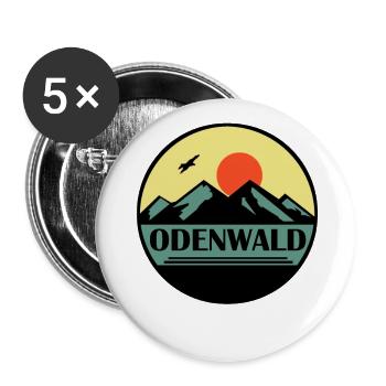 Odenwald - Buttons groß 56 mm (5er Pack) - Weiß - Vorne