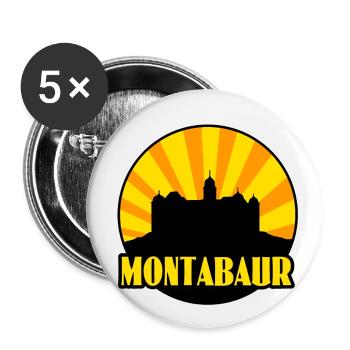 Montabaur - Buttons groß 56 mm (5er Pack) - Weiß - Vorne