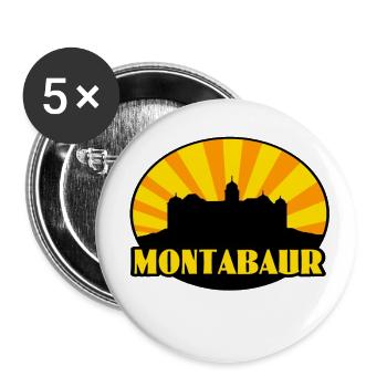 Montabaur - Buttons groß 56 mm (5er Pack) - Weiß - Vorne