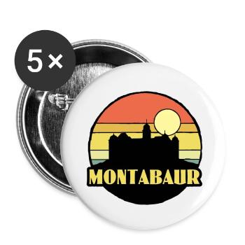 Montabaur - Buttons groß 56 mm (5er Pack) - Weiß - Vorne