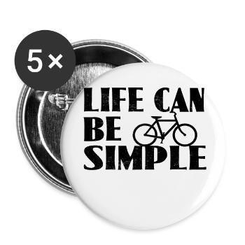Bike live can be simple - Buttons large 2.2''/56 mm (5-pack) - white - Front