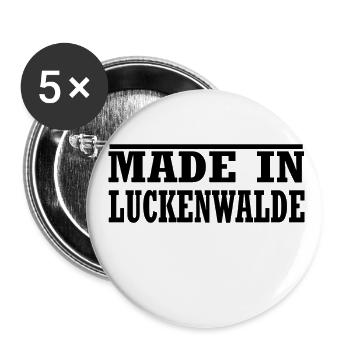 Luckenwalde - Buttons groß 56 mm (5er Pack) - Weiß - Vorne