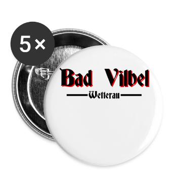 Bad Vilbel - Buttons groß 56 mm (5er Pack) - Weiß - Vorne