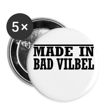 Bad Vilbel - Buttons groß 56 mm (5er Pack) - Weiß - Vorne