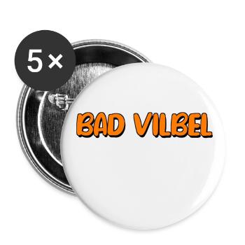 Bad Vilbel - Buttons groß 56 mm (5er Pack) - Weiß - Vorne