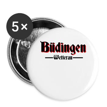Büdingen Wetterau - Buttons groß 56 mm (5er Pack) - Weiß - Vorne