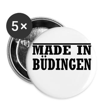 Büdingen - Buttons groß 56 mm (5er Pack) - Weiß - Vorne