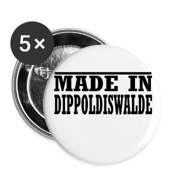 Dippoldiswalde - Buttons groß 56 mm (5er Pack) - Weiß - Vorne