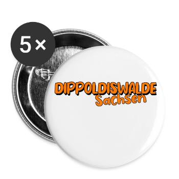 Dippoldiswalde - Buttons groß 56 mm (5er Pack) - Weiß - Vorne