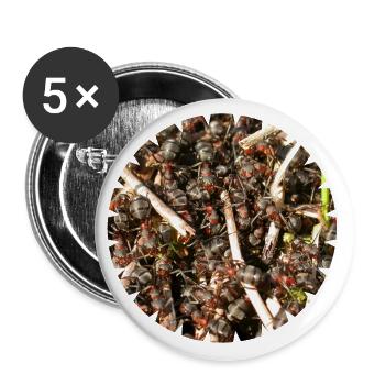Waldameisen sind wichtige Waldbewohner - Buttons groß 56 mm (5er Pack) - Weiß - Vorne